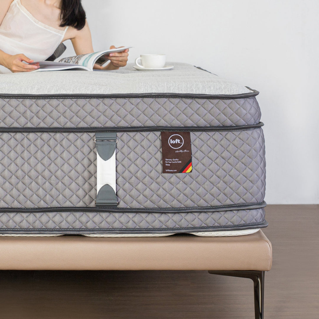 LoftHome SG king mattress with quilted fabric and premium support, blending comfort and elegance for spacious bedrooms.