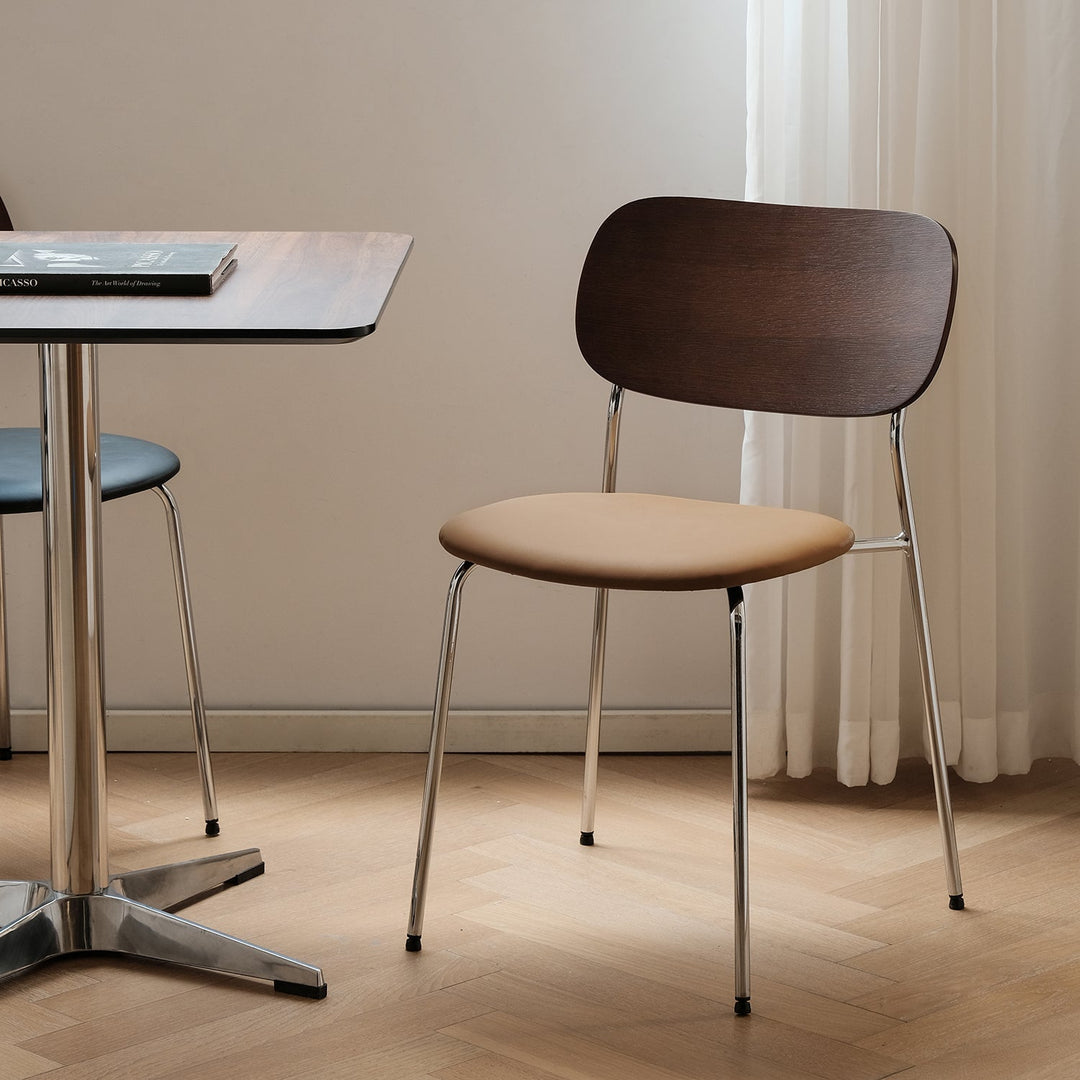 Industrial pu leather dining chair nika primary product view.