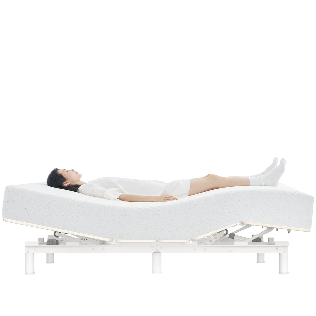 Minimalist metal electric adjustable bed frame with mattress 2in1 set upone detail 12.