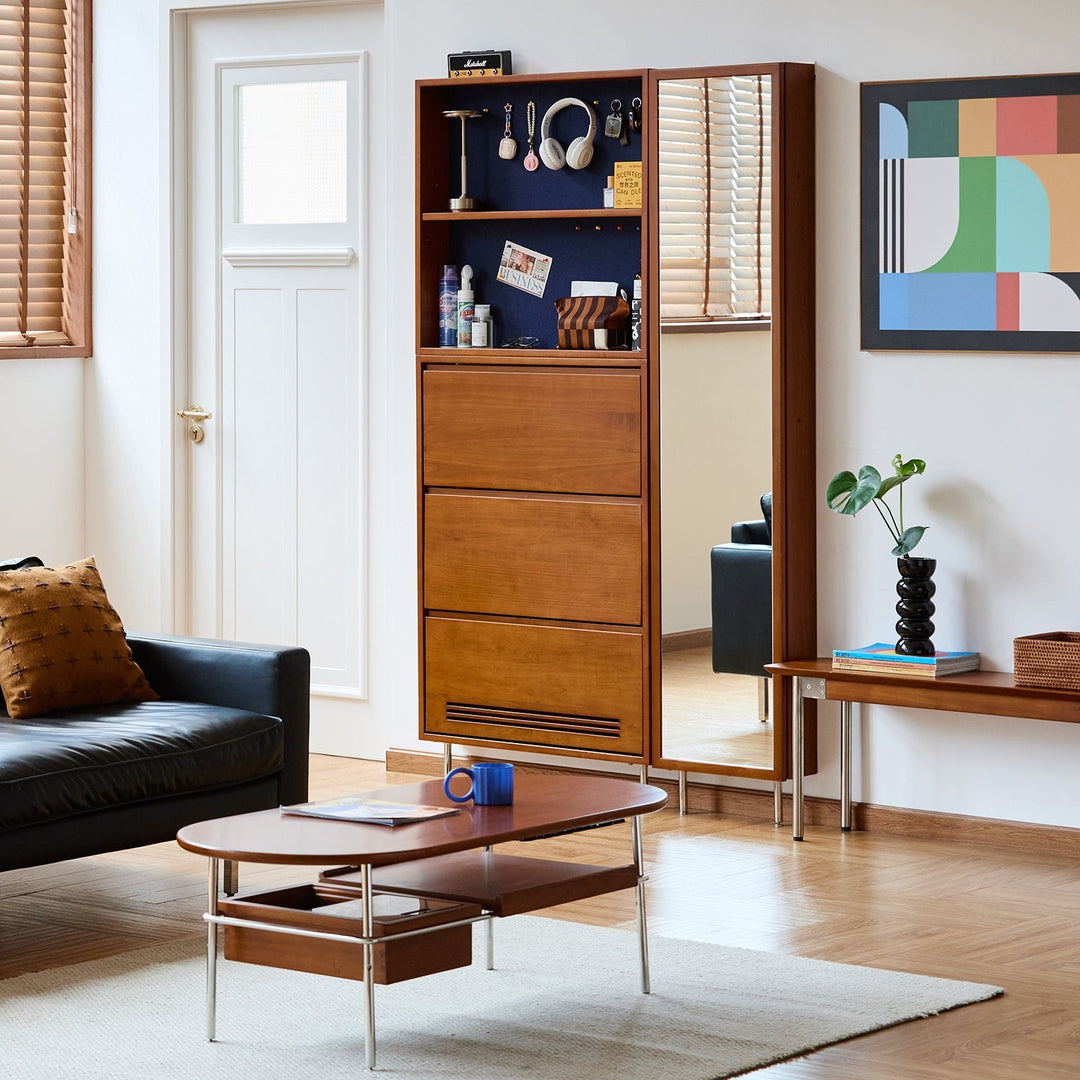 Vintage boxwood shoe cabinet season primary product view.
