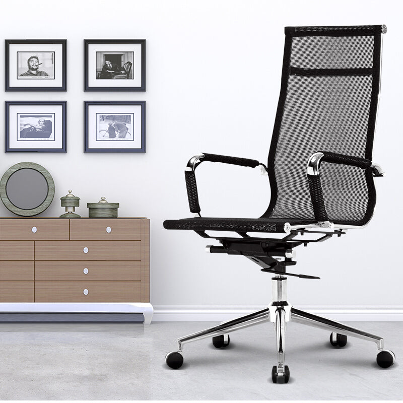Loft Home Mesh Chairs collection, featuring breathable mesh backrests and ergonomic designs, ideal for enhancing comfort in modern office settings.