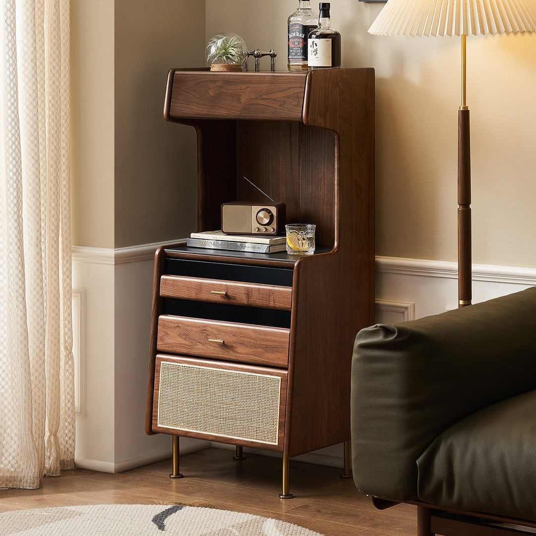 Japandi wood cabinet goya primary product view.