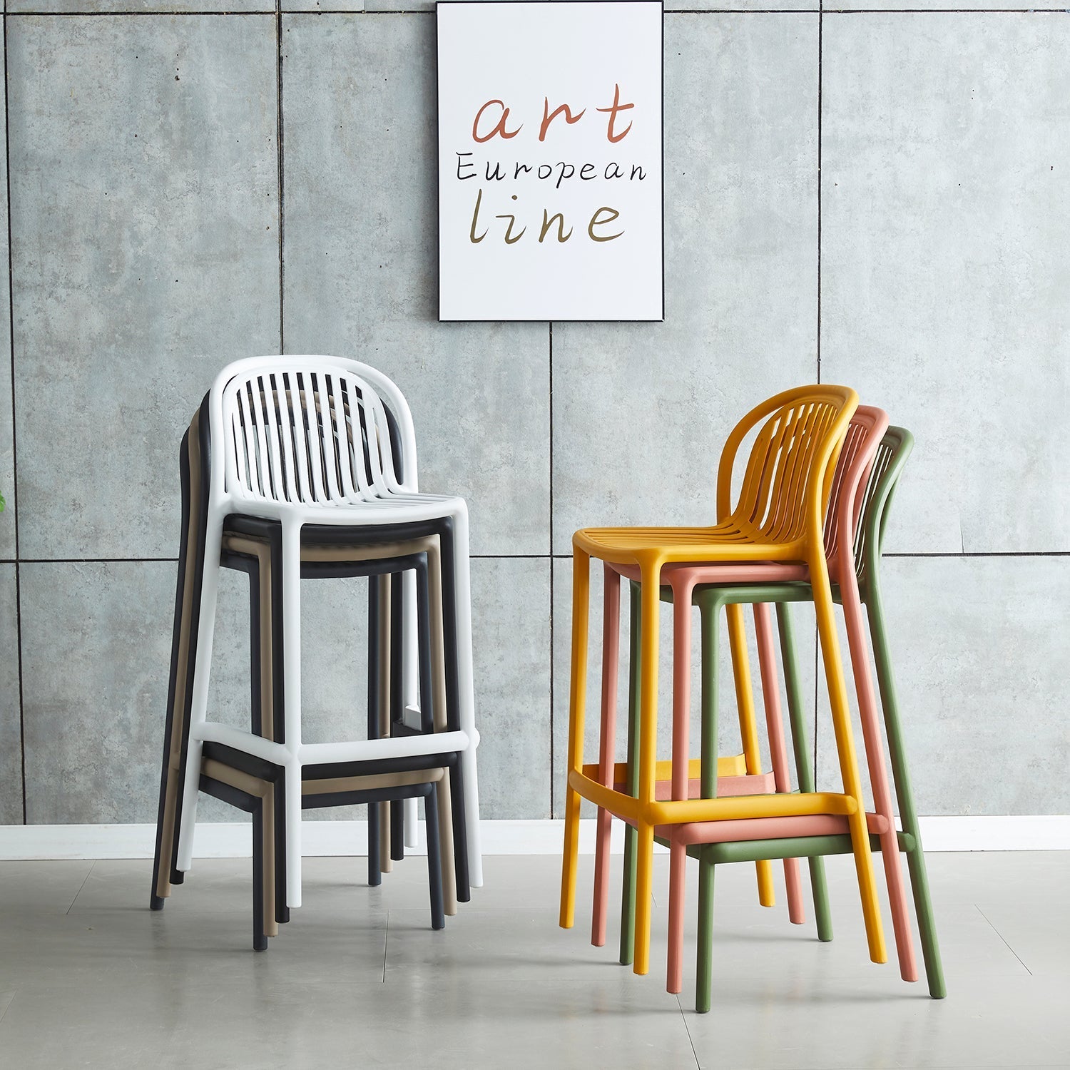 Stackable Bar Chairs in the US | Practical & Stylish – Loft Home US