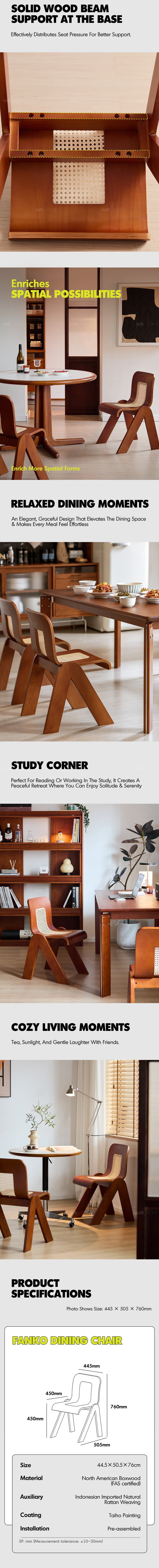 Bauhaus Boxwood Rattan Dining Chair FANKO More Details and Instruction_3