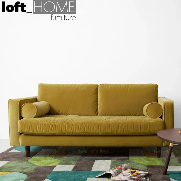Scandinavian Velvet 2 Seater Sofa SCOTT