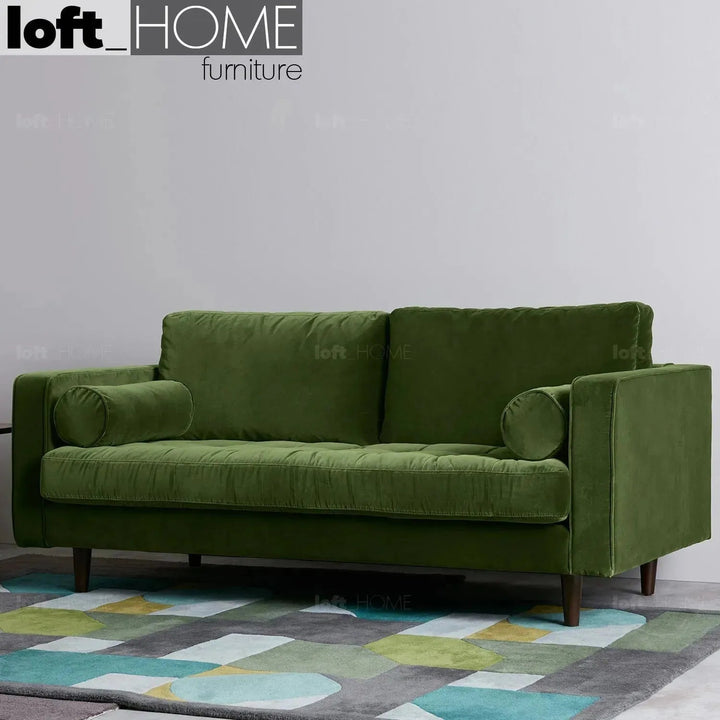Scandinavian Velvet 2 Seater Sofa SCOTT