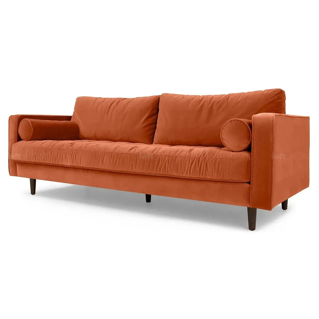 Scandinavian Velvet 3 Seater Sofa SCOTT