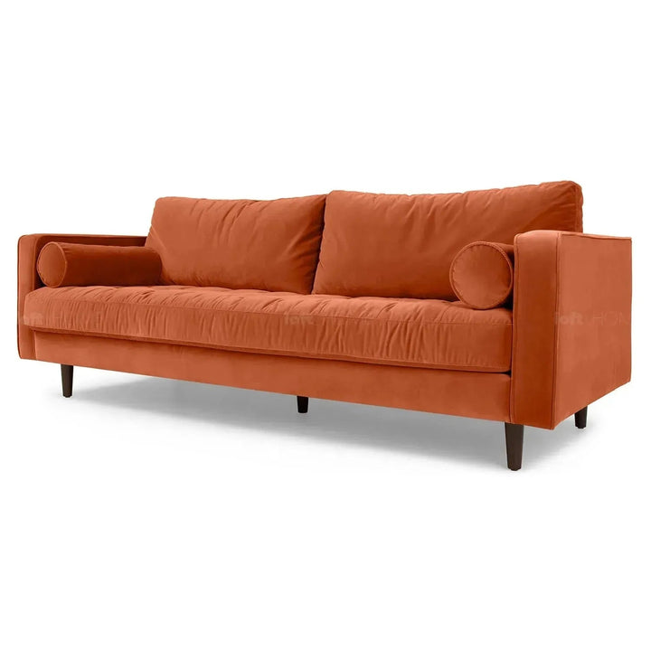 Scandinavian Velvet 3 Seater Sofa SCOTT