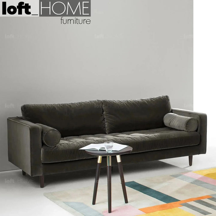 Scandinavian Velvet 3 Seater Sofa SCOTT