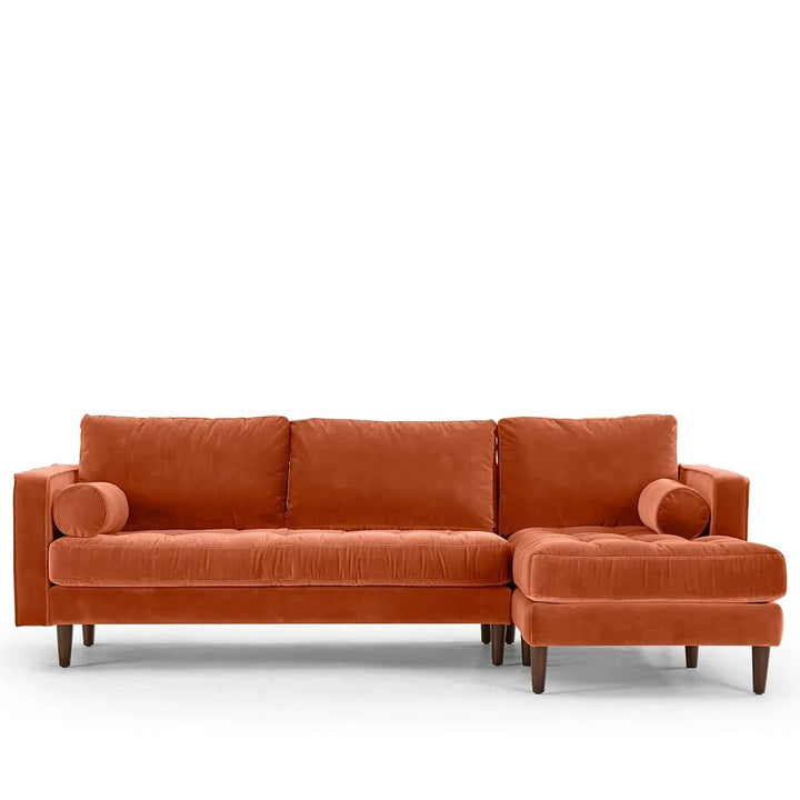 Scandinavian Velvet L Shape Sectional Sofa SCOTT 2+L