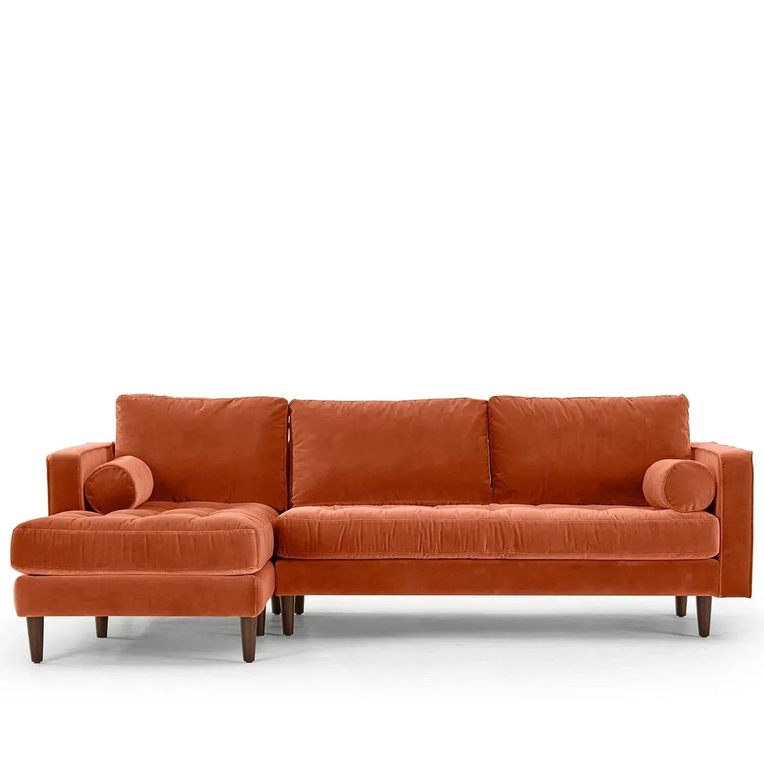 Scandinavian Velvet L Shape Sectional Sofa SCOTT 2+L