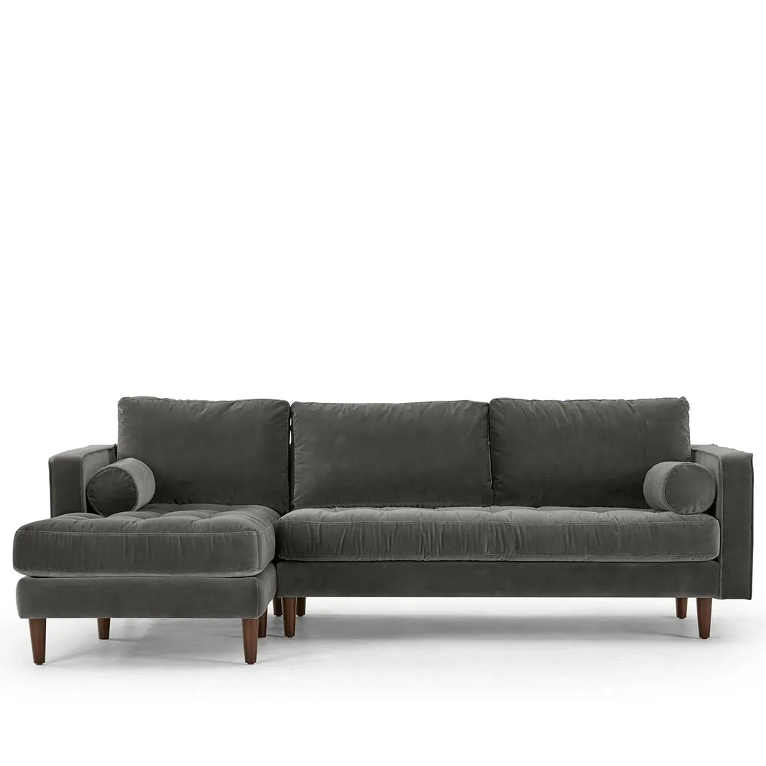 Scandinavian Velvet L Shape Sectional Sofa SCOTT 2+L