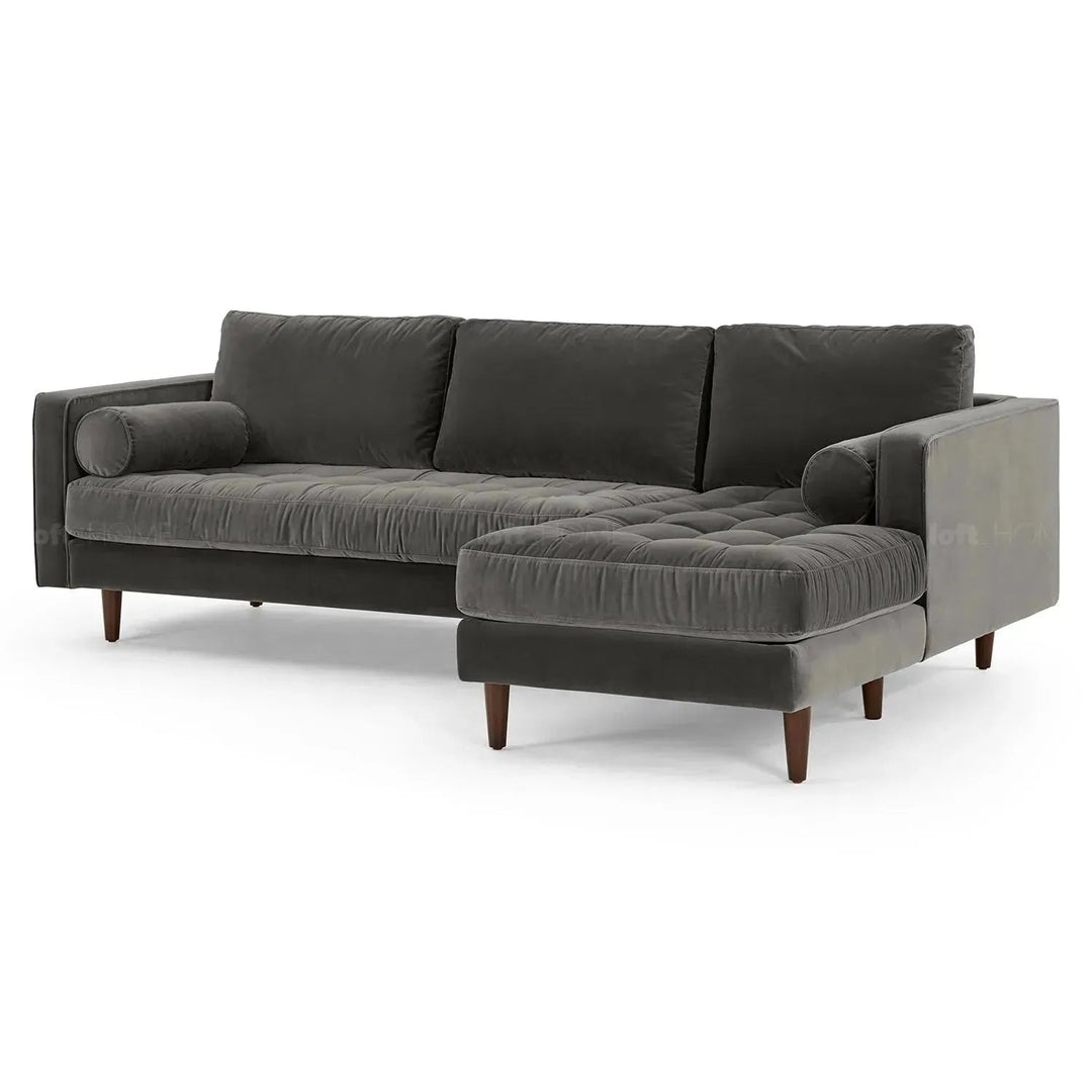 Scandinavian Velvet L Shape Sectional Sofa SCOTT 2+L