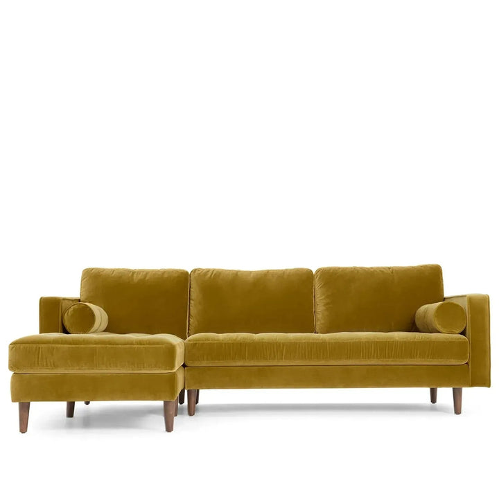 Scandinavian Velvet L Shape Sectional Sofa SCOTT 2+L