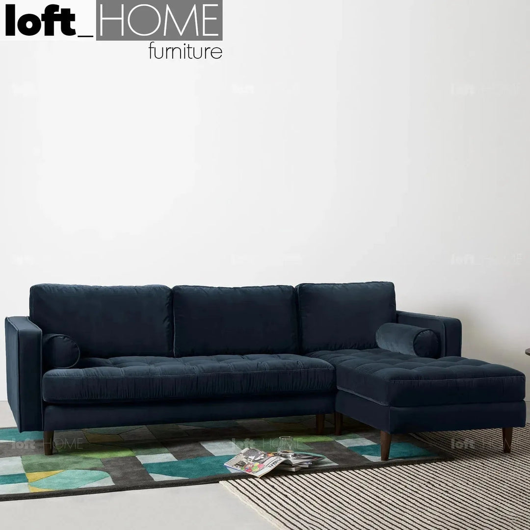 Scandinavian Velvet L Shape Sectional Sofa SCOTT 2+L