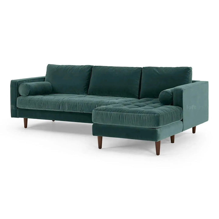 Scandinavian Velvet L Shape Sectional Sofa SCOTT 2+L