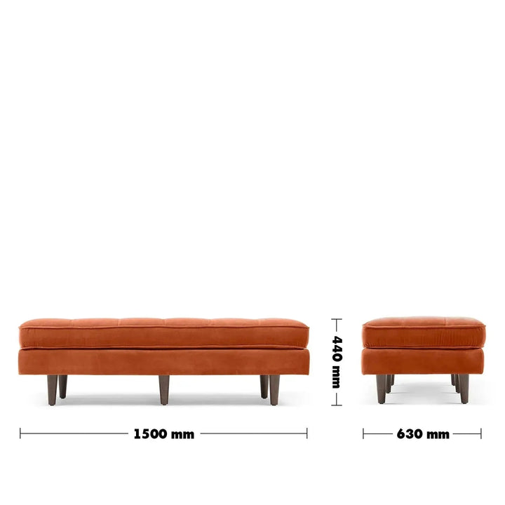 Scandinavian Velvet Dining Bench SCOTT