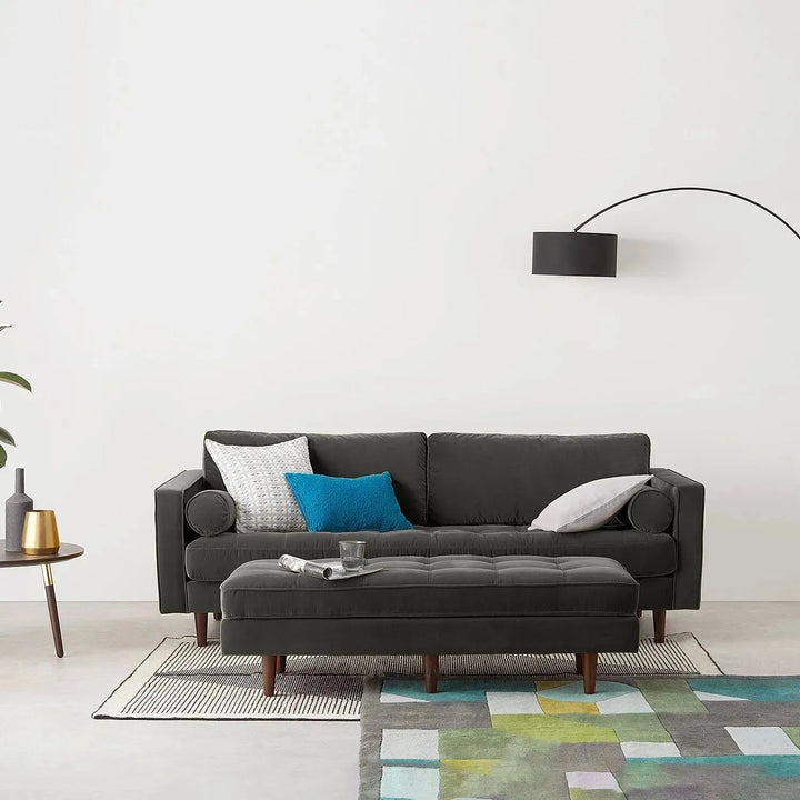 Scandinavian Velvet Dining Bench SCOTT