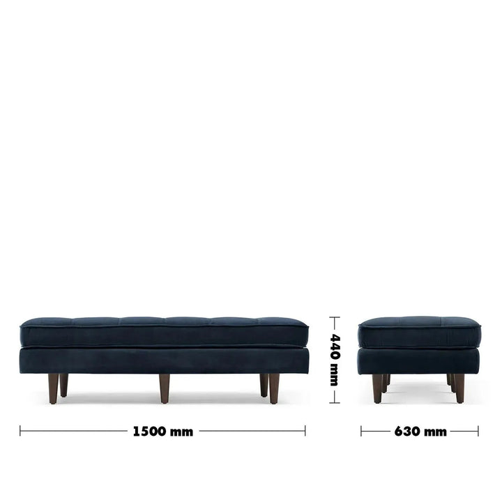 Scandinavian Velvet Dining Bench SCOTT