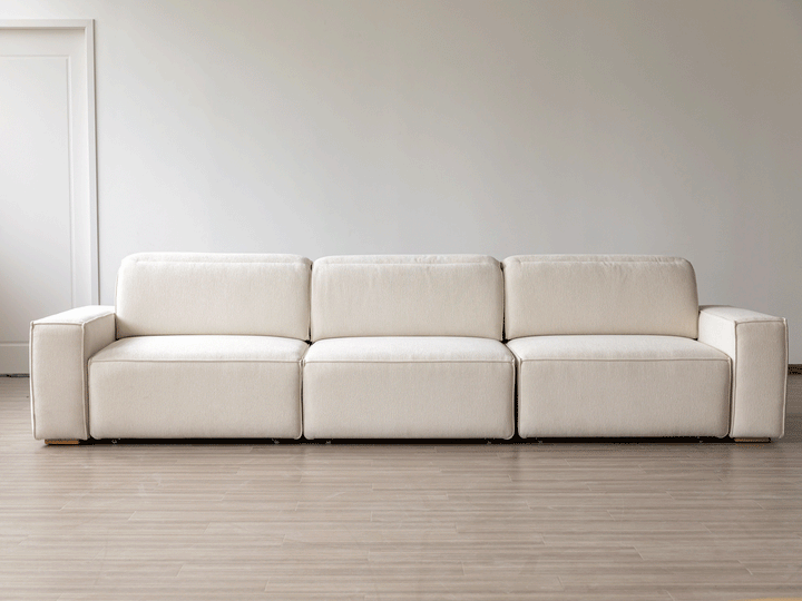 Minimalist genuine leather electric recliner 4 seater sofa bed string color swatches.