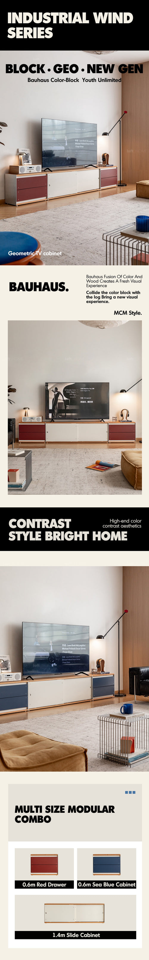 Bauhaus Aluminium Modular TV Console GEOMETRIC Good to Know Preview-1