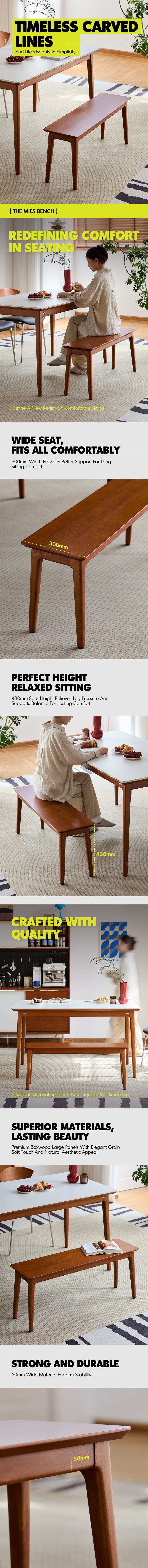 Vintage Boxwood Dining Bench MIES More Details and Instruction