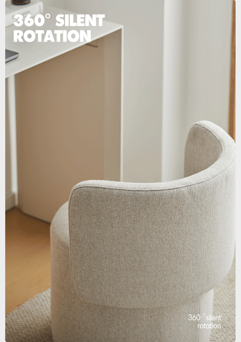 Minimalist Cotton Fabric Dressing Chair NOEL More Details and Instruction_2