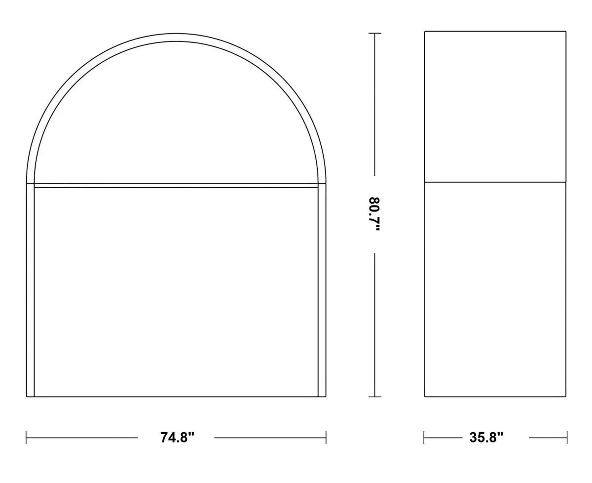 Bauhaus Fabric Bar Table ROMA Size Chart