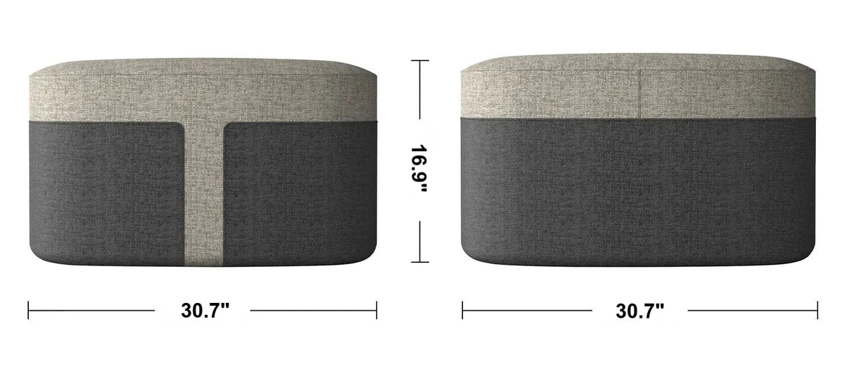 Modern Fabric Ottoman BAG L Size Chart