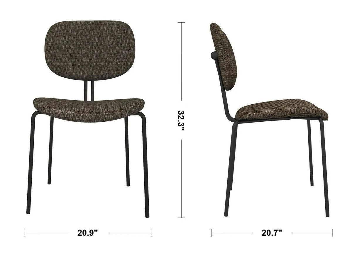 Bauhaus Fabric Dining Chair ET Size Chart
