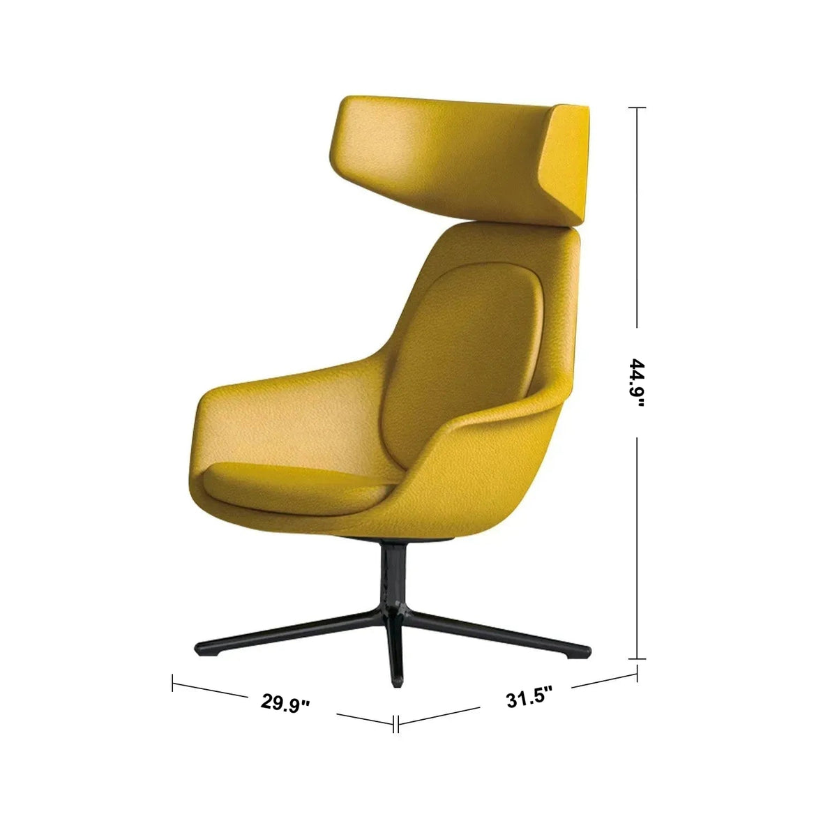 Modern Fabric And Leather 1 Seater Sofa ALGER Size Chart