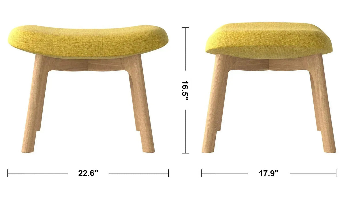 Scandinavian Fabric Ottoman SYS Size Chart