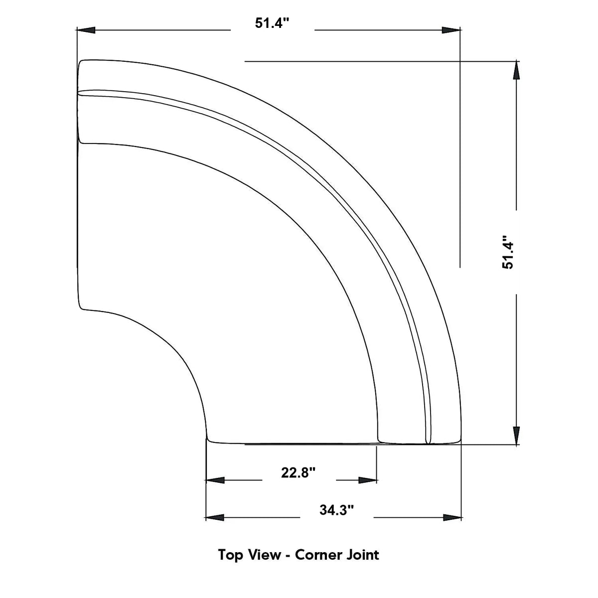 Minimalist Fabric Modular Joint Connection Sofa POD Size Chart