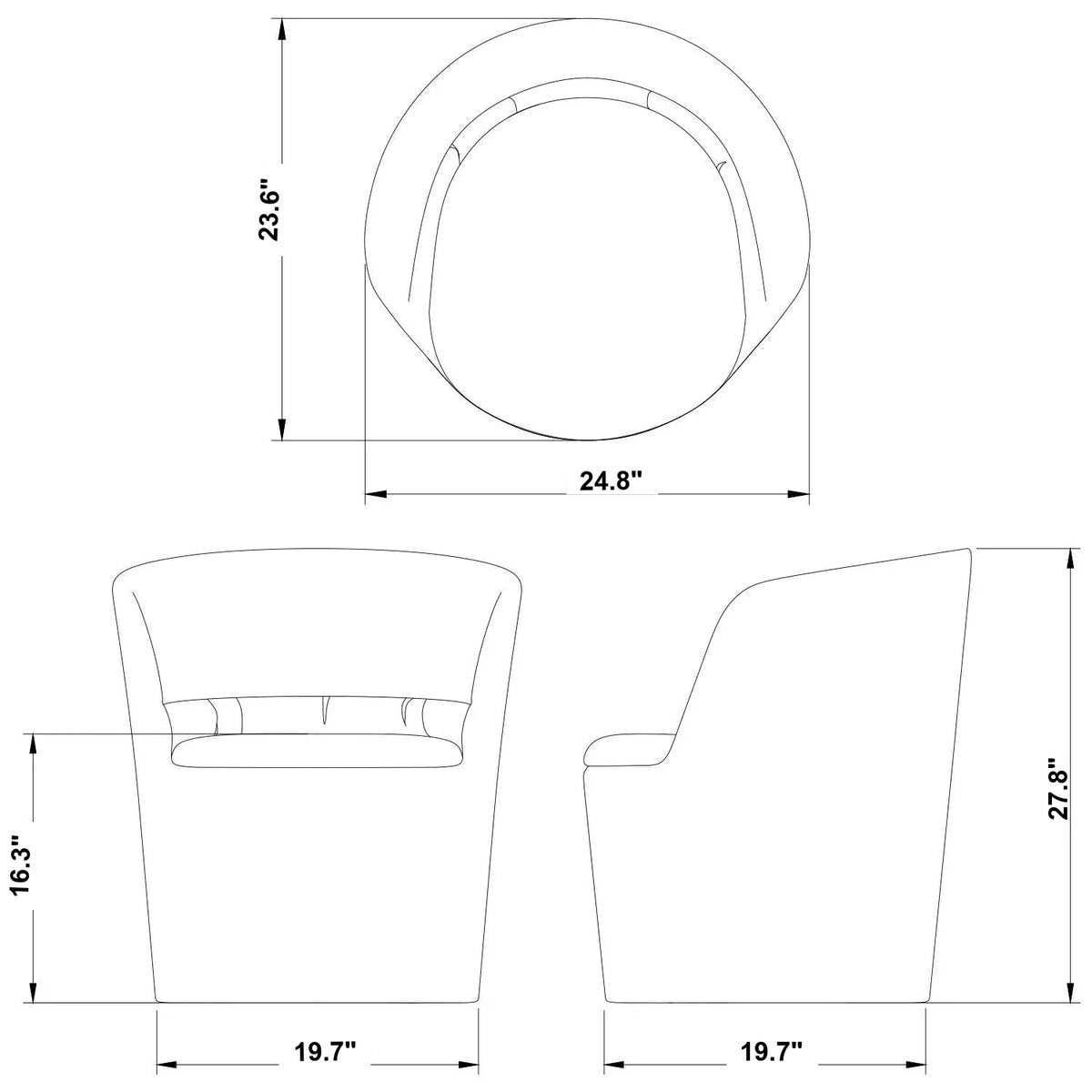 Minimalist Fabric Collar Armrest 1 Seater Sofa UP Size Chart