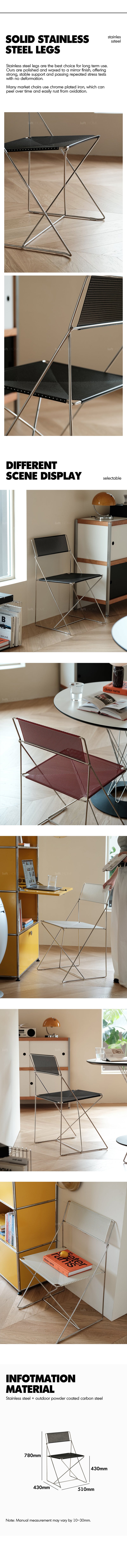 Bauhaus Steel Dining Chair X-LINE More Details and Instruction_2