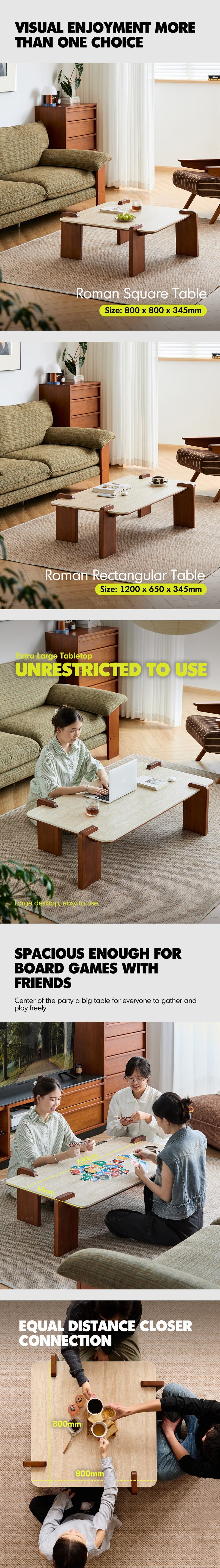 Vintage Sintered Stone Coffee Table ROMA More Details and Instruction_2