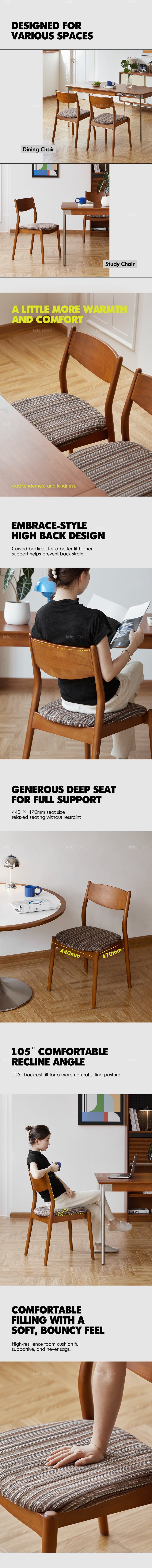Bauhaus Boxwood Mix Weave Fabric Cushion Stackable Dining Chair TRUFFLE More Details and Instruction_2