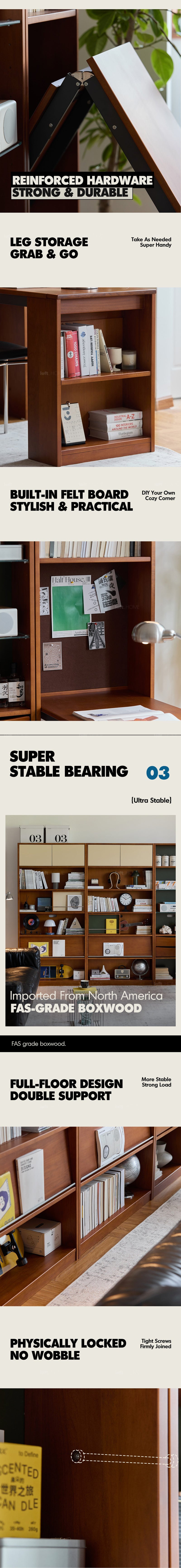 Bauhaus Boxwood Extendable Study Desk Bookshelf MIES More Details and Instruction_5