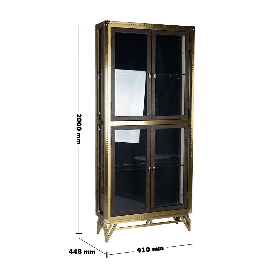 Vintage Genuine Leather Display Shelf OSMOND