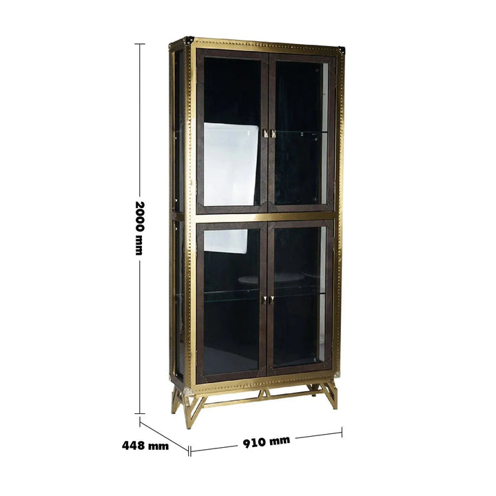 Vintage Genuine Leather Display Shelf OSMOND