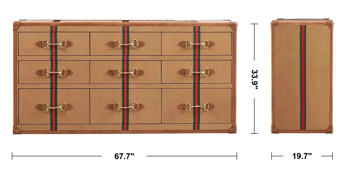 Vintage Canvas Drawer Cabinet GUCCIO Size Chart