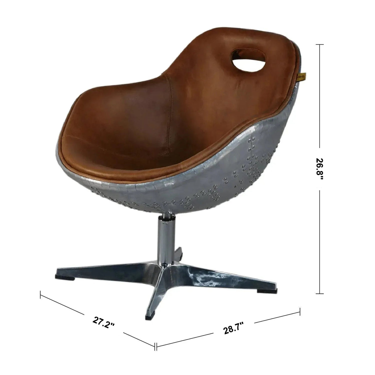 Industrial Aluminium Genuine Leather 1 Seater Sofa AIRCRAFT X Size Chart