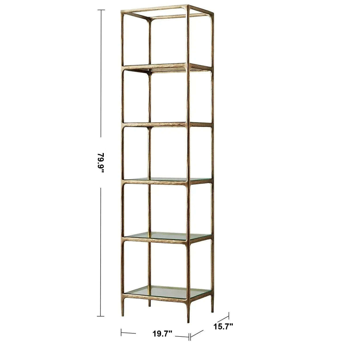 Minimalist Metal Tempered Glass Display Shelf THADDEUS Size Chart_2