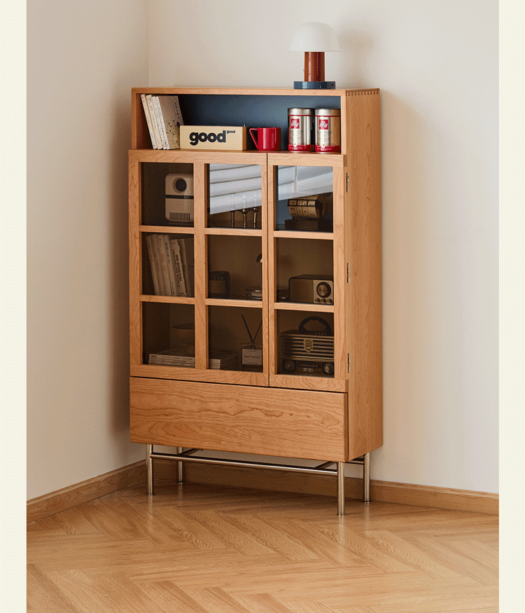 Bauhaus Cherry Wood Display Cabinet TIME More Details and Instruction_3