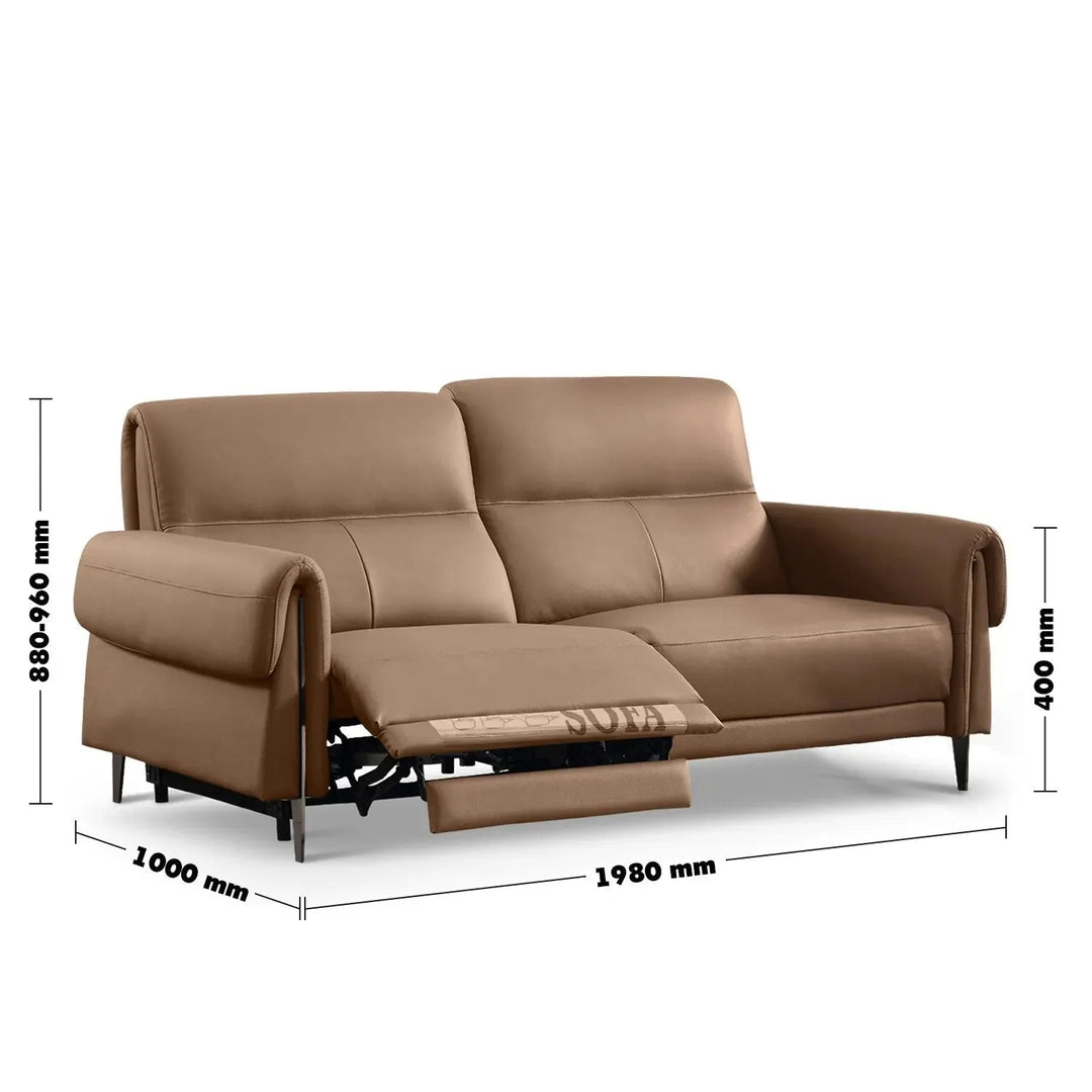 Modern Genuine Leather Electric Recliner Sofa 2 Seater CHEERS