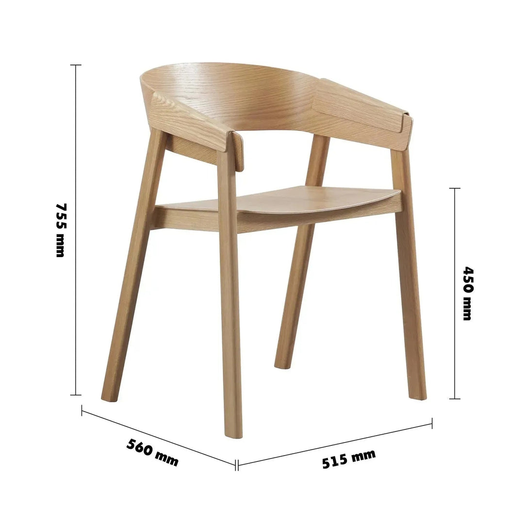 Scandinavian Wood Dining Chair SIMONE