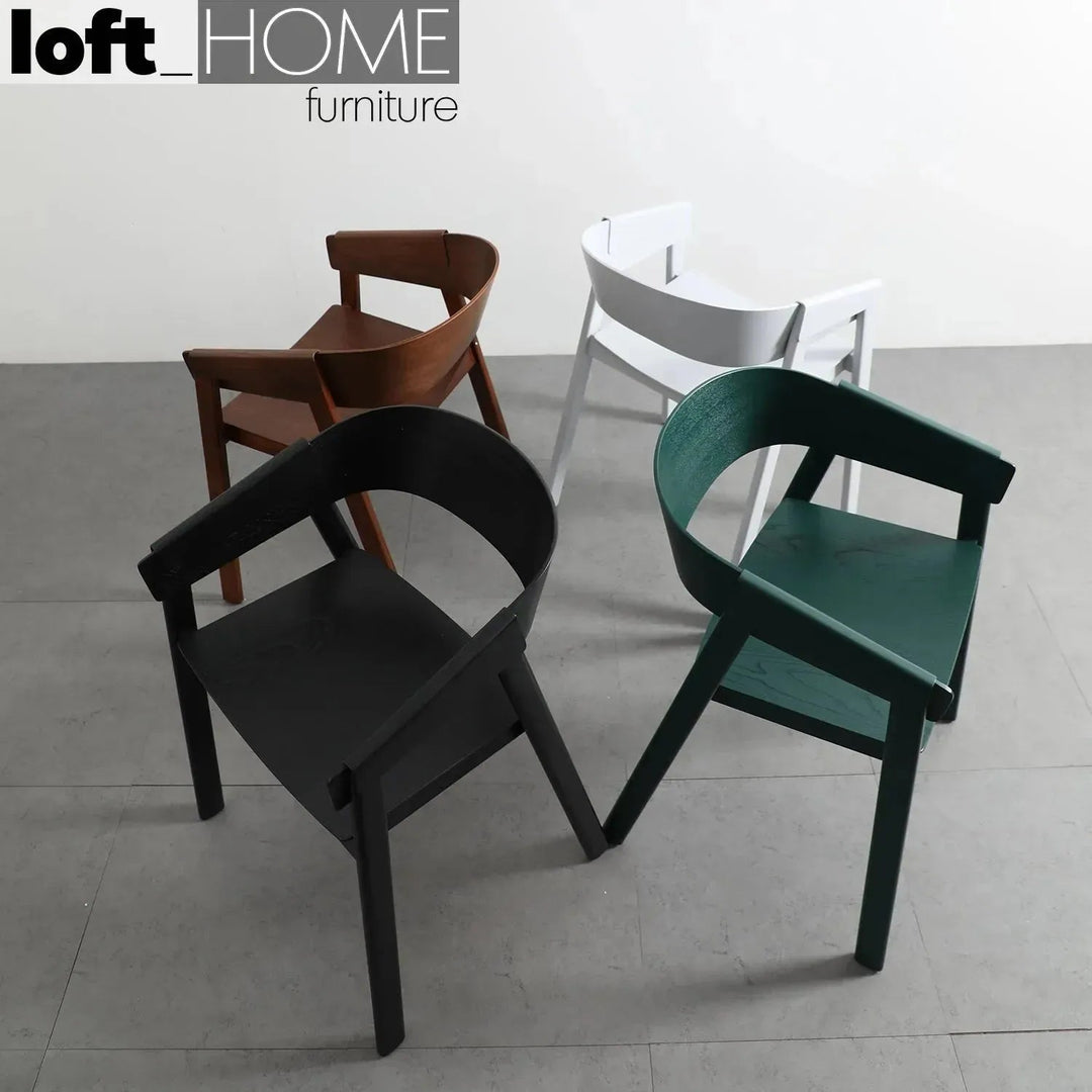 Scandinavian Wood Dining Chair SIMONE
