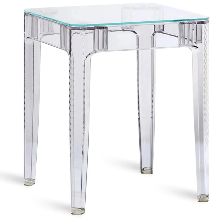 Contemporary Tempered Glass Side Table CIELO