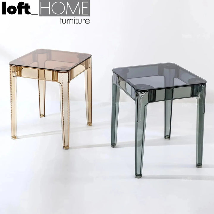 Contemporary Tempered Glass Side Table CIELO
