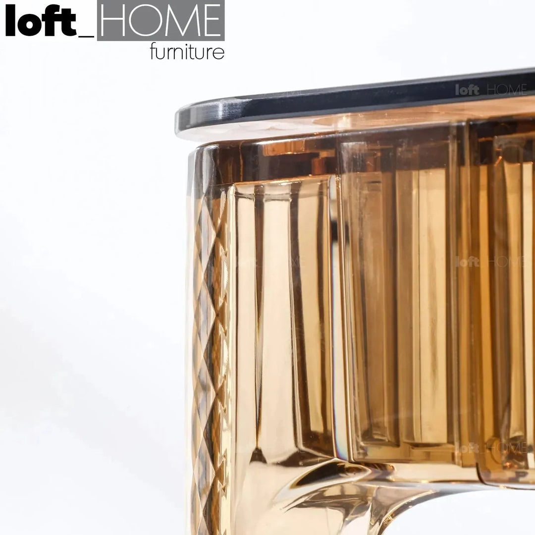 Contemporary Tempered Glass Side Table CIELO